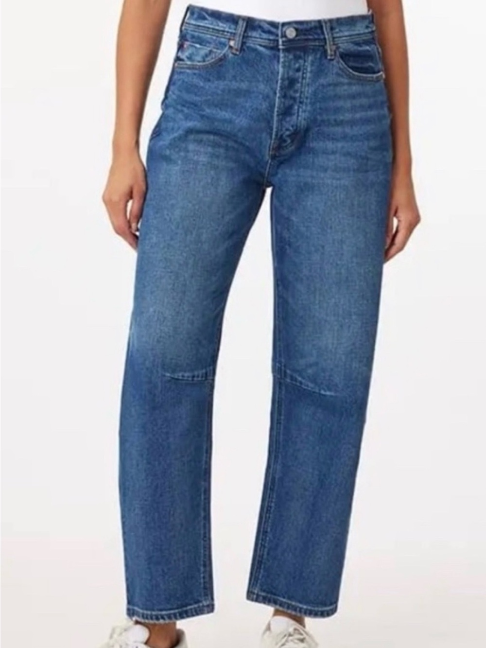 Scotch & Soda Mid-Rise Wide Leg Jeans in Blue Wash